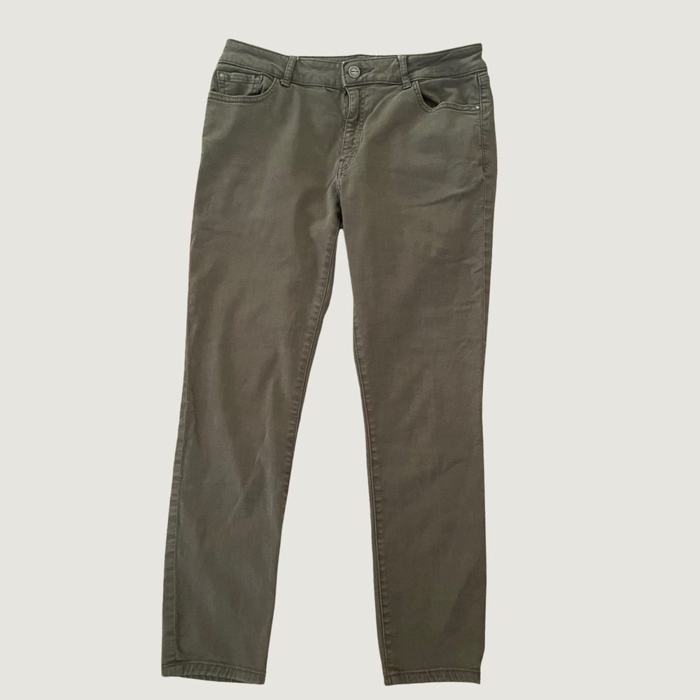 Warp + Weft JFK New York City Skinny womens 31x28 Olive Green